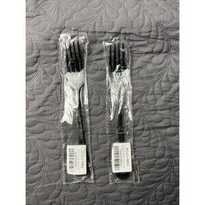 Tumkun 2pc Love You More - Wedding, Anniversary Personalized Table Forks Black